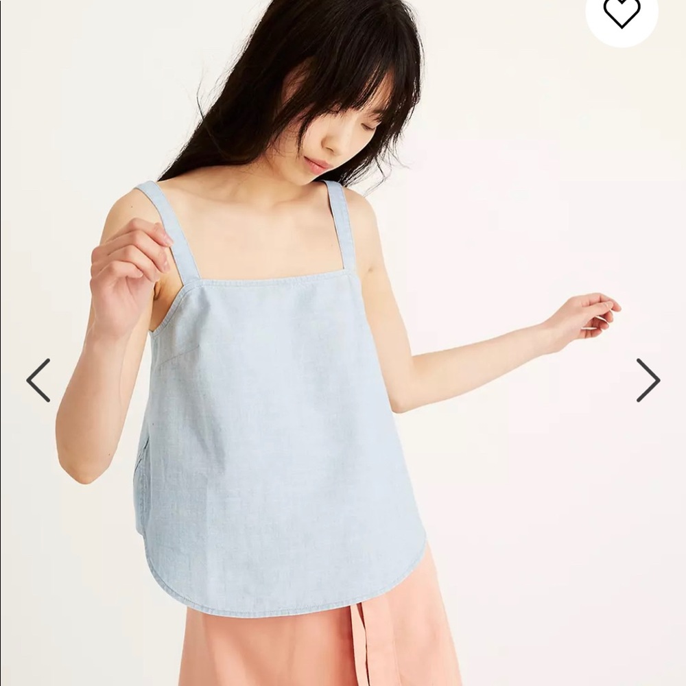 Madewell cropped chambray top